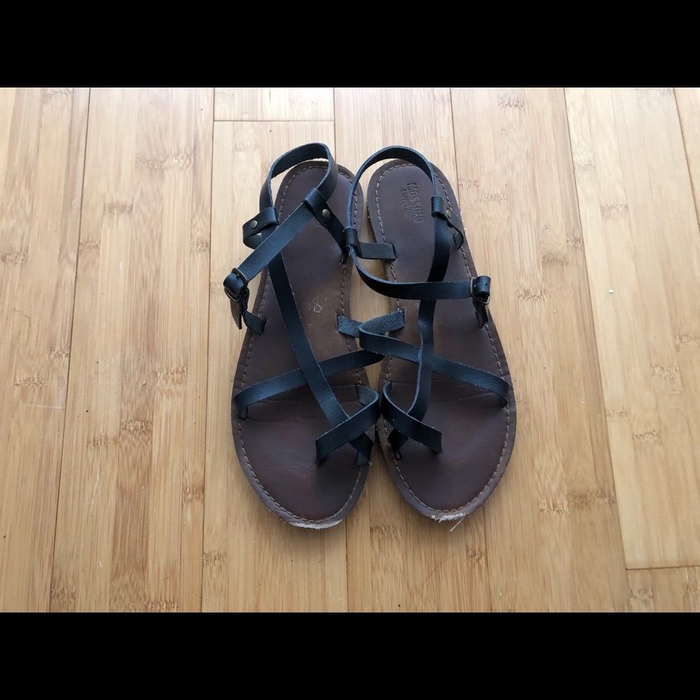 Strappy black sandals